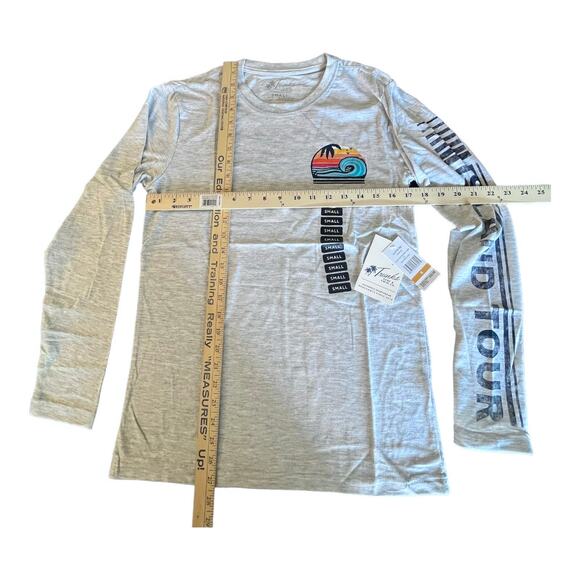 NEW Trunks Surf & Swim Long Sleeve TEE SM Men's Women's Gray 100% Cotton T Shirt - Picture 3 of 9